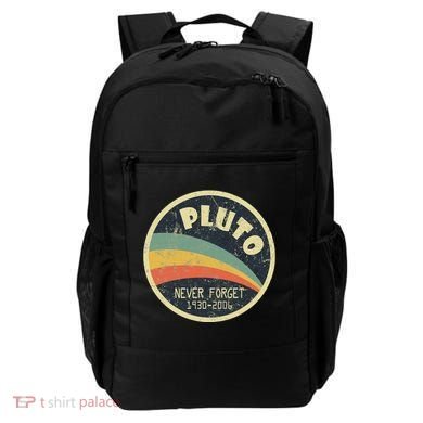 Never Forget Planet Pluto Vintage Retro Space Backpack