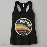 Never Forget Planet Pluto Vintage Retro Space Women's Tank Top thumb 3