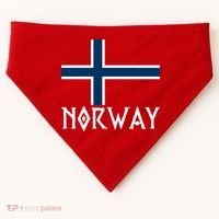 Norway Flag Proud Norwegians Soccer Fan USA-Made Doggie Bandana thumb 0