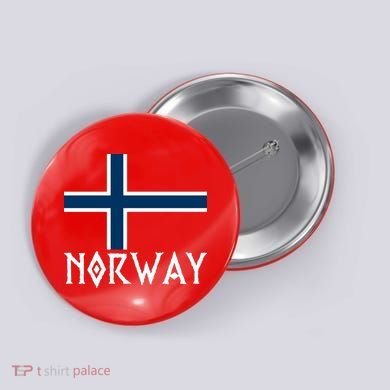 Norway Flag Proud Norwegians Soccer Fan Button