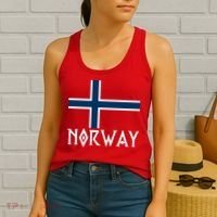 Norway Flag Proud Norwegians Soccer Fan Women's Tank Top thumb 2