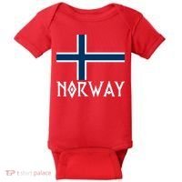 Norway Flag Proud Norwegians Soccer Fan Baby Bodysuit thumb 0
