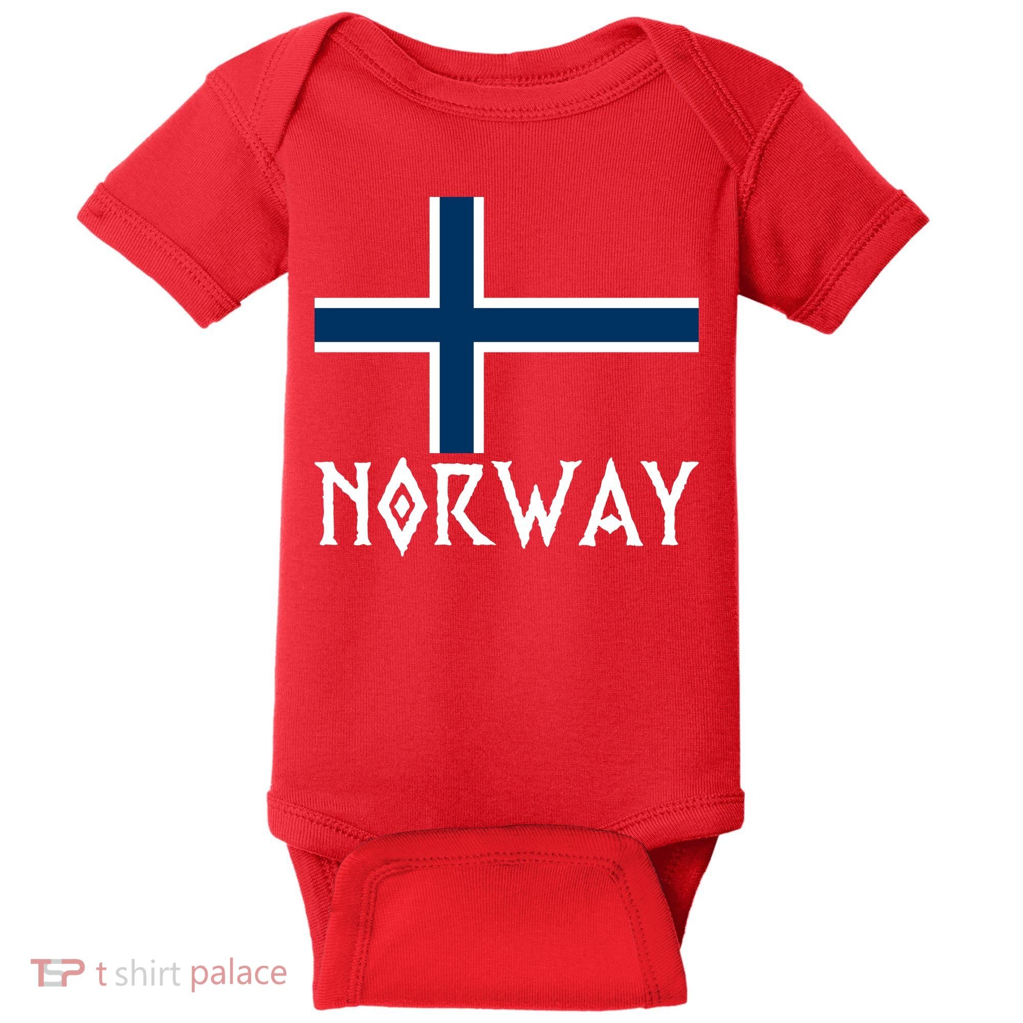 Norway Flag Proud Norwegians Soccer Fan Baby Bodysuit