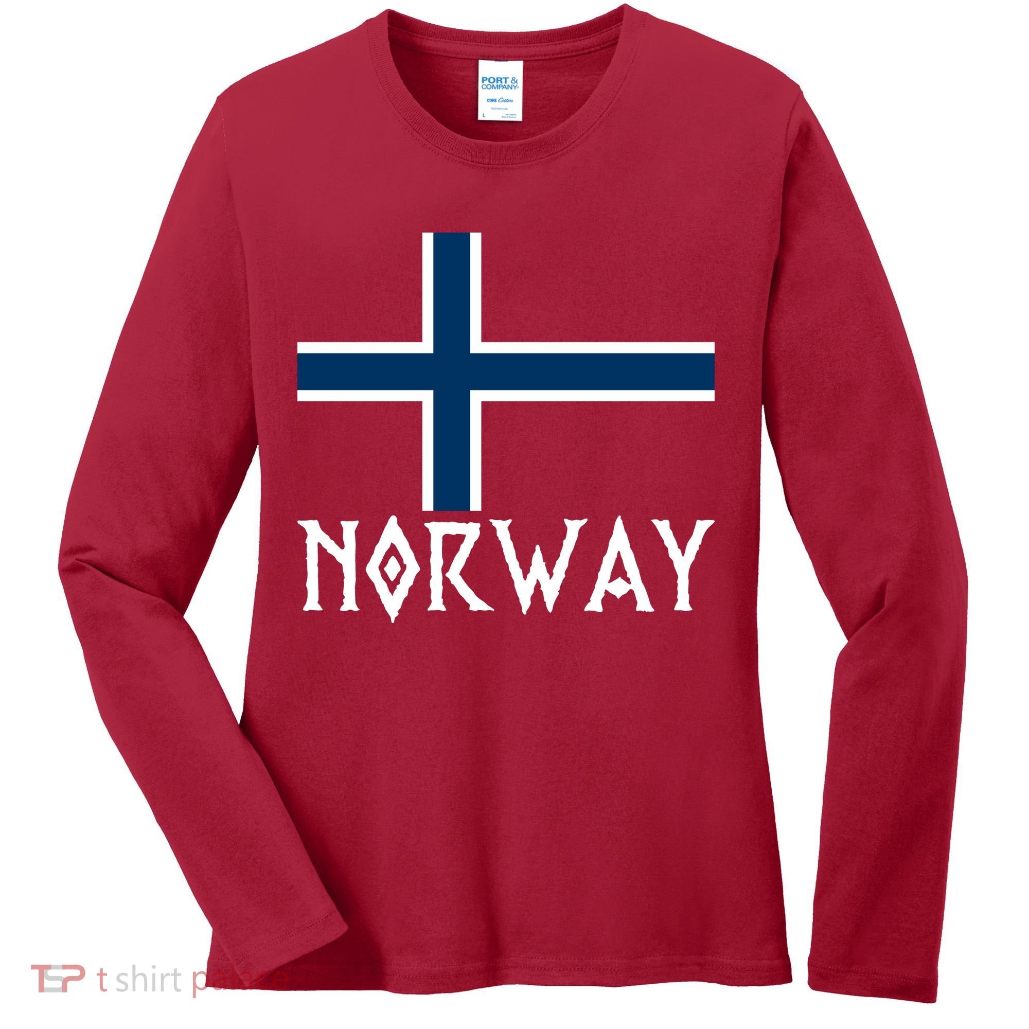 Norway Flag Proud Norwegians Soccer Fan Women's Long Sleeve Shirt