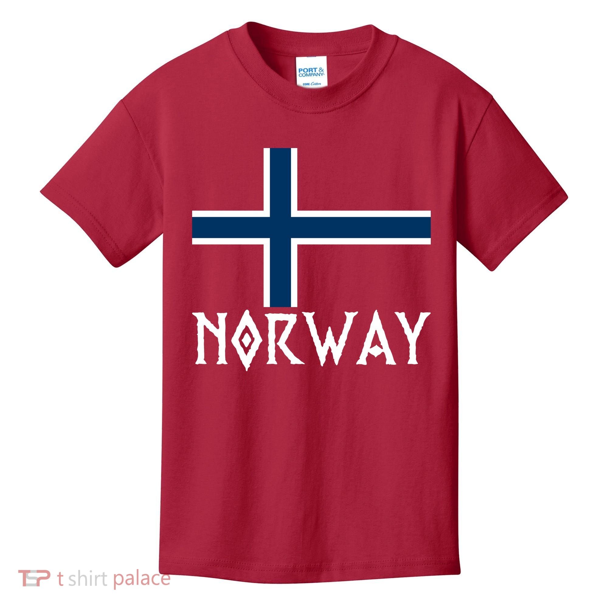 Norway Flag Proud Norwegians Soccer Fan Kids T-Shirt