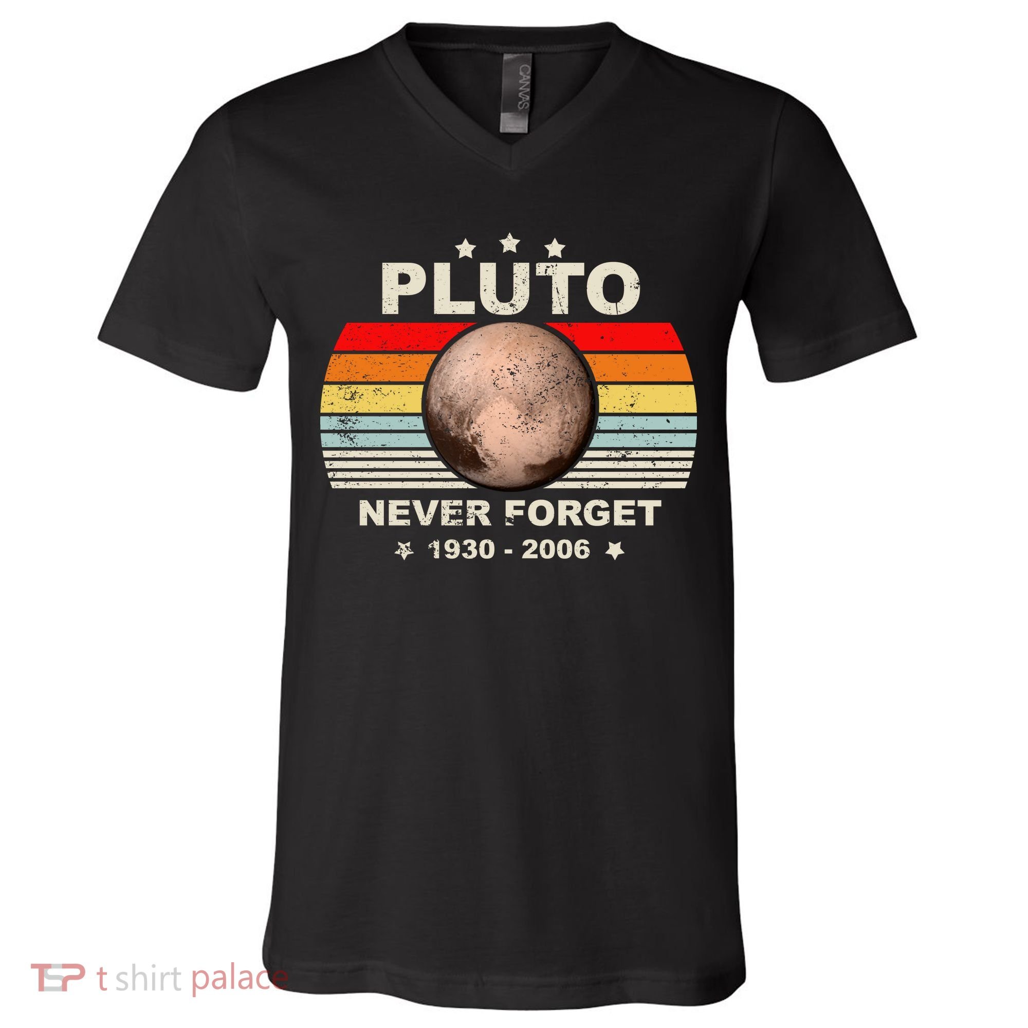 Never Forget Pluto V-Neck T-Shirt