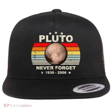 Never Forget Pluto Flat Bill Trucker Hat