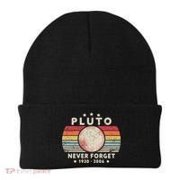 Never Forget Pluto Shirt. Retro Style Funny Space, Science Beanie thumb 0