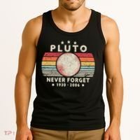 Never Forget Pluto Shirt. Retro Style Funny Space, Science Tank Top thumb 3