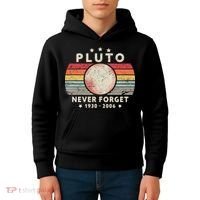 Never Forget Pluto Shirt. Retro Style Funny Space, Science Kids Hoodie thumb 4