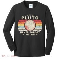 Never Forget Pluto Shirt. Retro Style Funny Space, Science Kids Long Sleeve Shirt thumb 0
