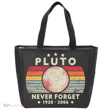 Never Forget Pluto Shirt. Retro Style Funny Space, Science Tote Bag