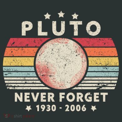 Never Forget Pluto Shirt. Retro Style Funny Space, Science Infant Baby Jersey Bodysuit