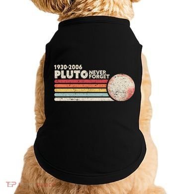 Never Forget Pluto Retro Science Gift Doggie Tank