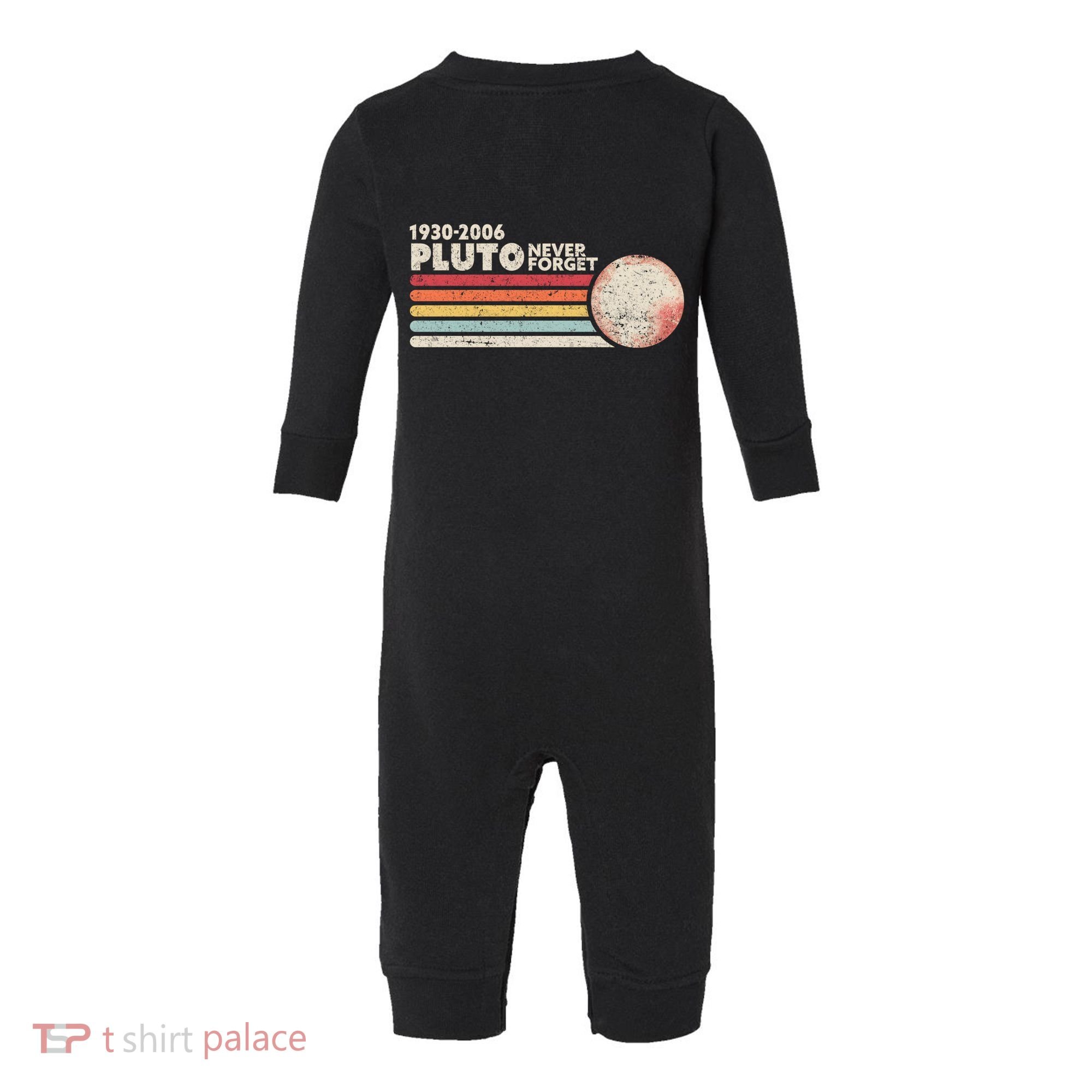 Never Forget Pluto Retro Science Gift Infant Fleece One Piece