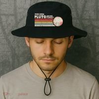 Never Forget Pluto Retro Science Gift Bucket Hat thumb 2