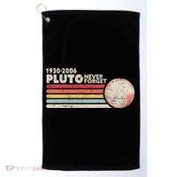 Never Forget Pluto Retro Science Gift Golf Towel thumb 0