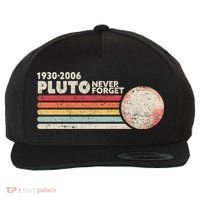 Never Forget Pluto Retro Science Gift Wool Snapback Cap thumb 0