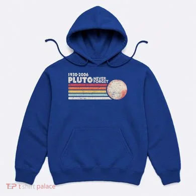 Never Forget Pluto Retro Science Gift Hoodie