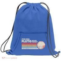 Never Forget Pluto Retro Science Gift Sweatshirt Cinch Pack Bag thumb 0