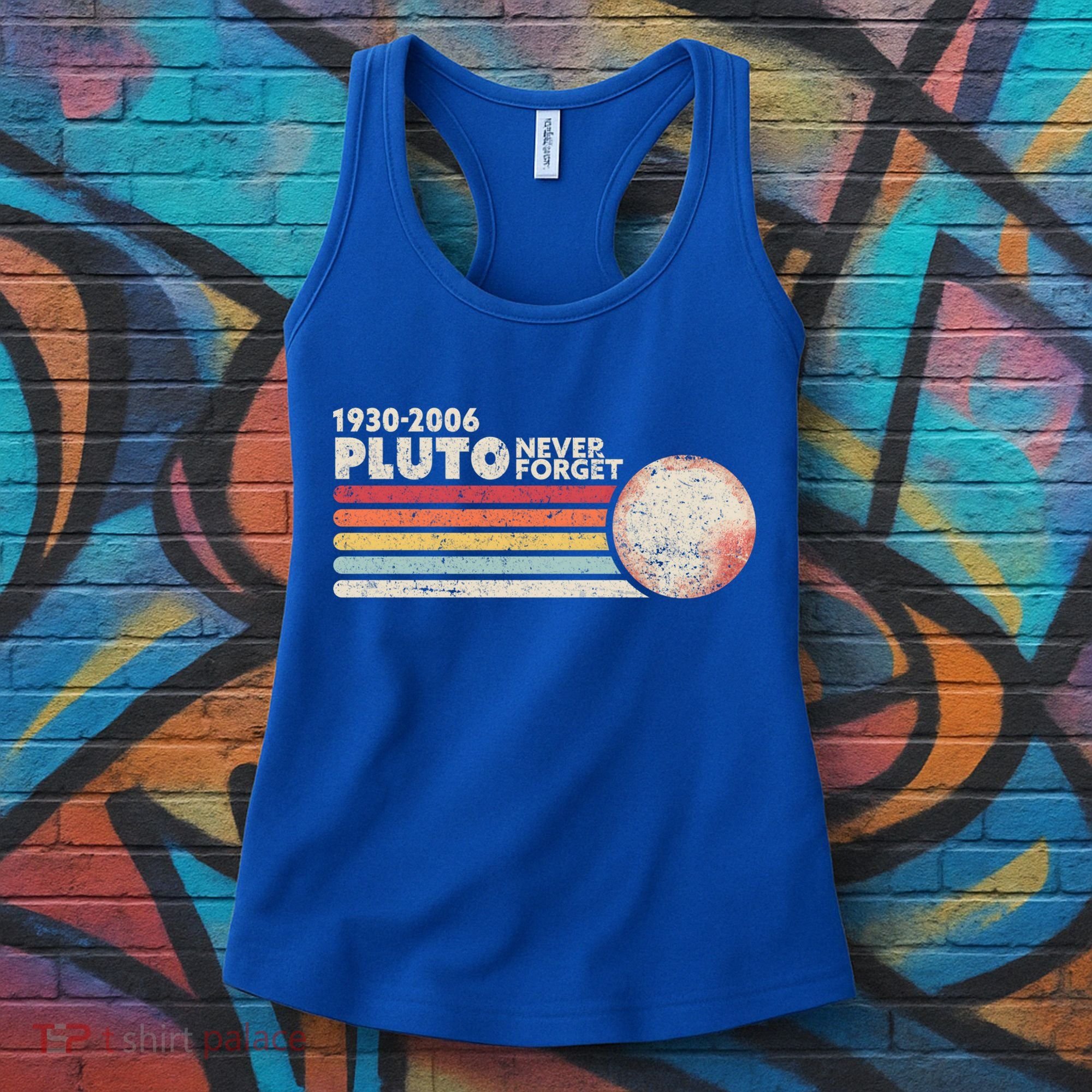 Never Forget Pluto Retro Science Gift Women's Tank Top