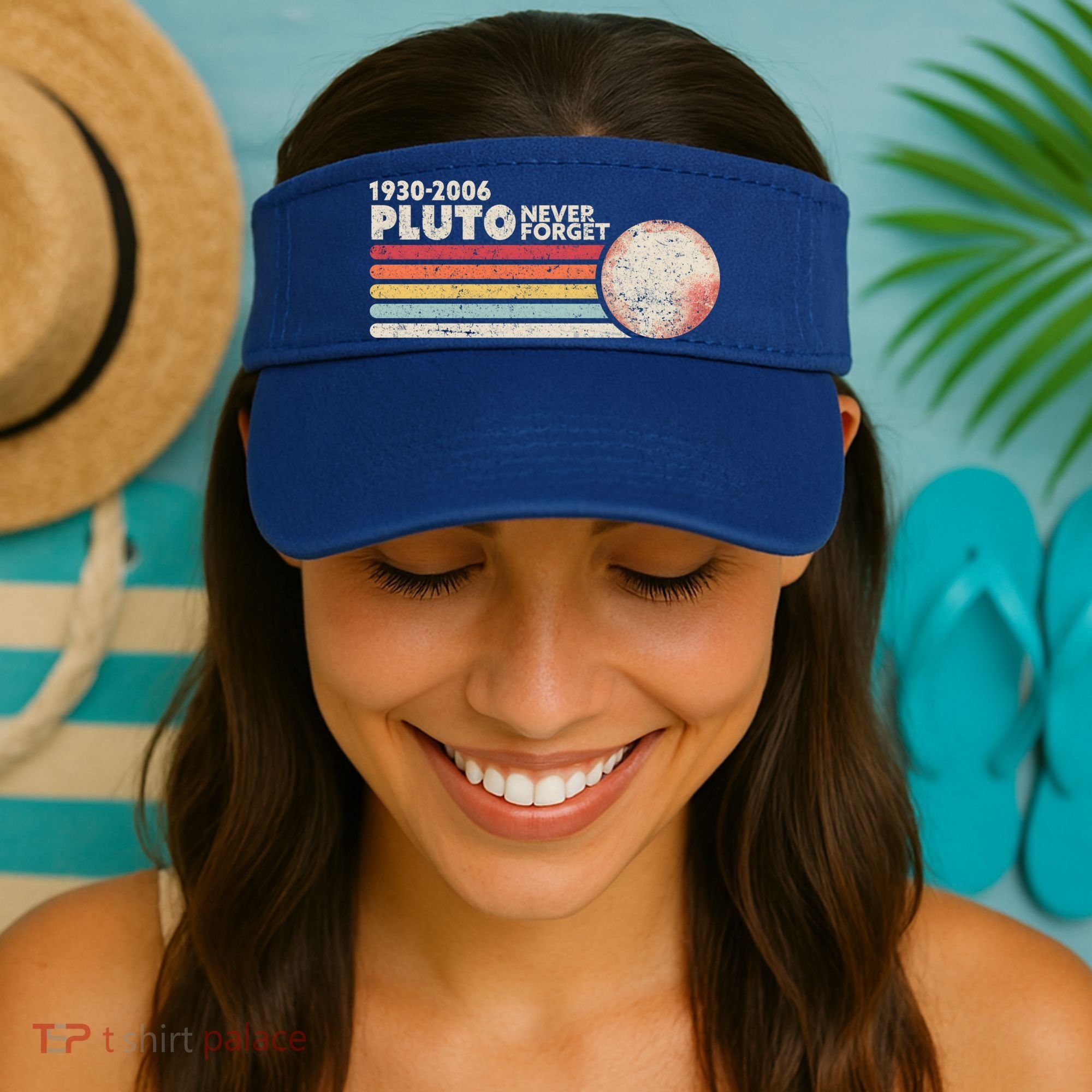 Never Forget Pluto Retro Science Gift Visor