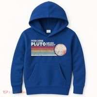Never Forget Pluto Retro Science Gift Kids Hoodie thumb 0