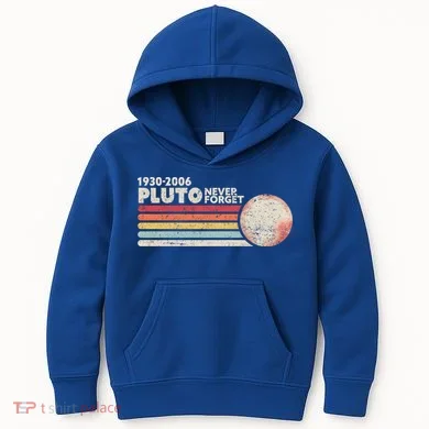 Never Forget Pluto Retro Science Gift Kids Hoodie