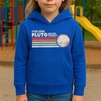 Never Forget Pluto Retro Science Gift Kids Hoodie thumb 3