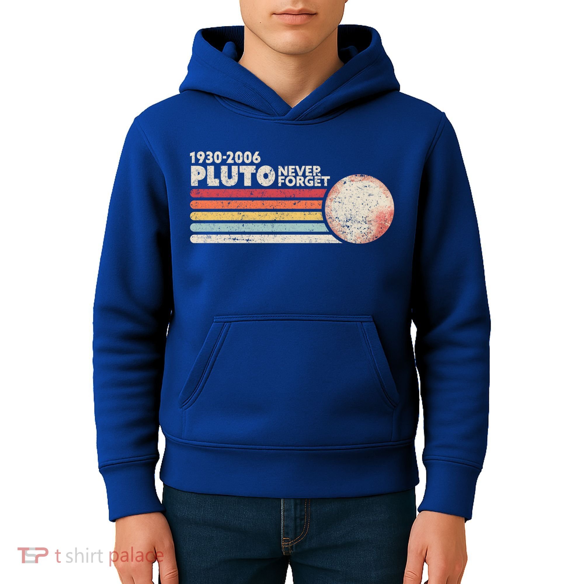 Never Forget Pluto Retro Science Gift Kids Hoodie