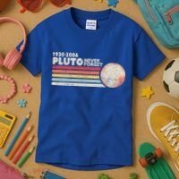 Never Forget Pluto Retro Science Gift Kids T-Shirt thumb 3