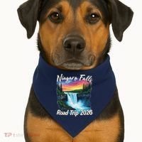 Niagara Falls Road Trip 2026 USA-Made Doggie Bandana thumb 1