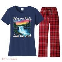 Niagara Falls Road Trip 2026 Women's Flannel Pajama Set thumb 0