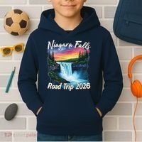 Niagara Falls Road Trip 2026 Kids Hoodie thumb 2