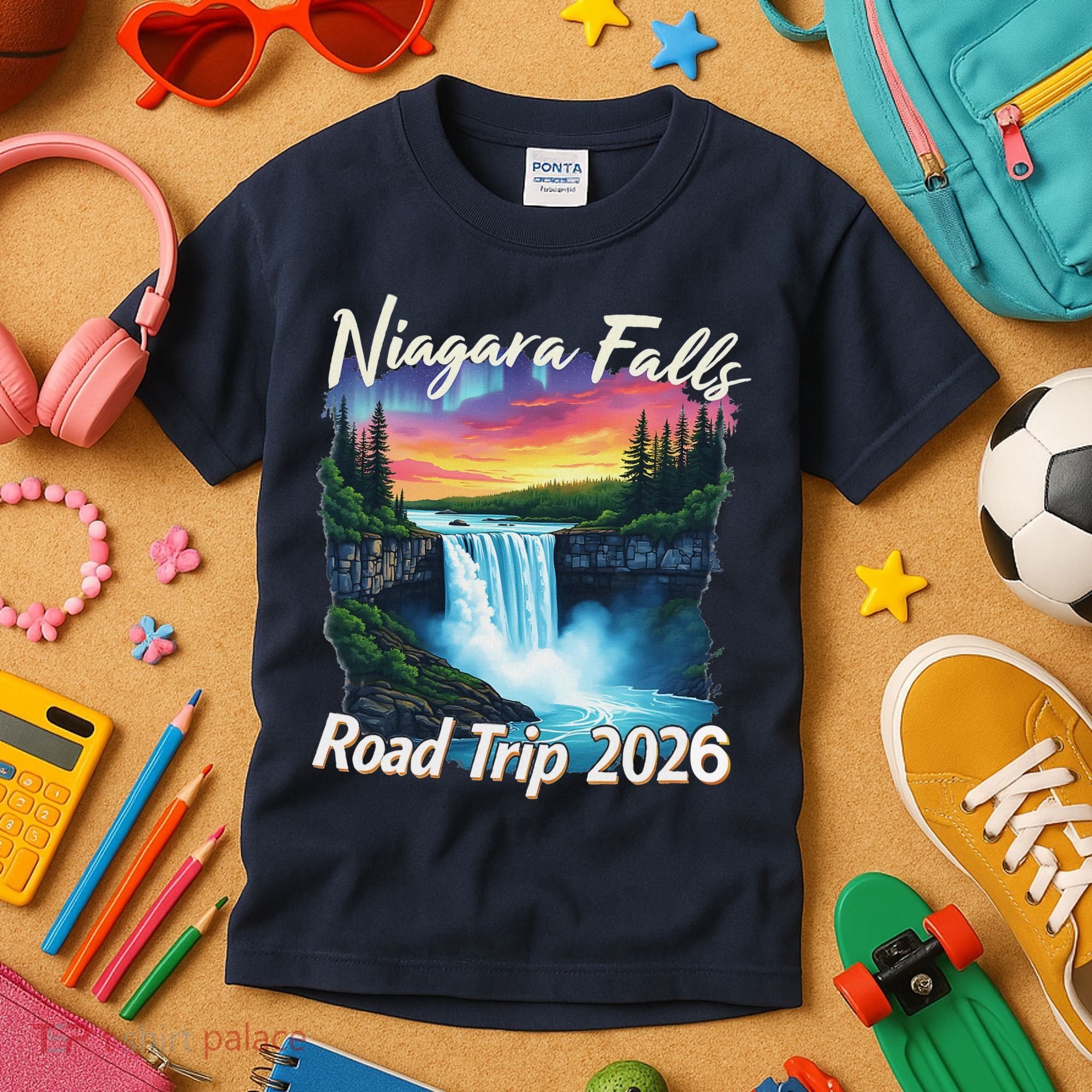 Niagara Falls Road Trip 2026 Kids T-Shirt
