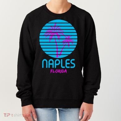 Naples Florida Retro Palm Tree Sunset Women's Sweatshirt