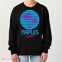 Naples Florida Retro Palm Tree Sunset Women's Sweatshirt thumb 0