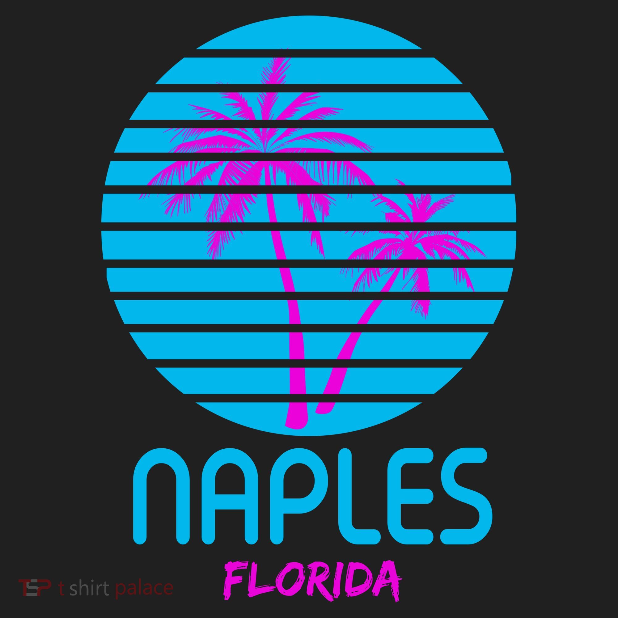 Naples Florida Retro Palm Tree Sunset Women's Sweatshirt