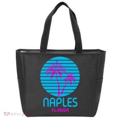 Naples Florida Retro Palm Tree Sunset Tote Bag