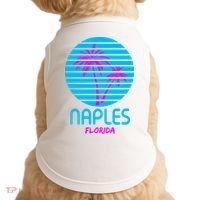Naples Florida Retro Palm Tree Sunset Doggie Tank thumb 0