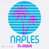 Naples Florida Retro Palm Tree Sunset Doggie Tank thumb 4