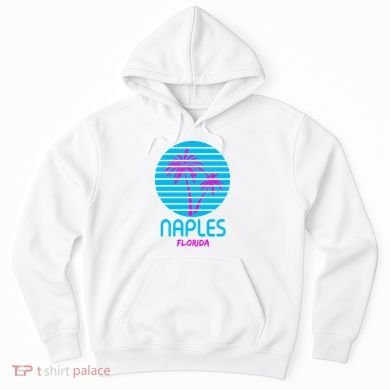 Naples Florida Retro Palm Tree Sunset Hoodie