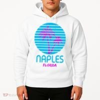 Naples Florida Retro Palm Tree Sunset Hoodie thumb 2