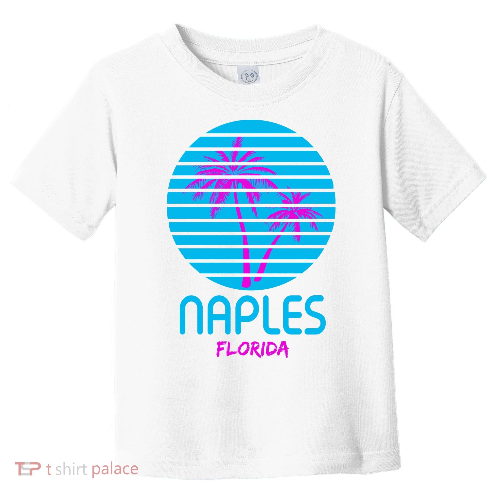 Naples Florida Retro Palm Tree Sunset Toddler T-Shirt
