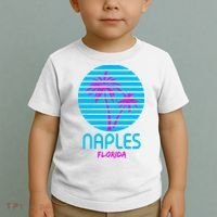 Naples Florida Retro Palm Tree Sunset Toddler T-Shirt thumb 2