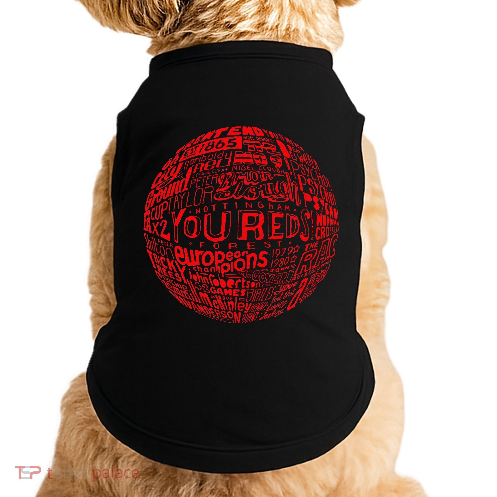 Nottingham Forest Red Typography Football Doggie Tank
