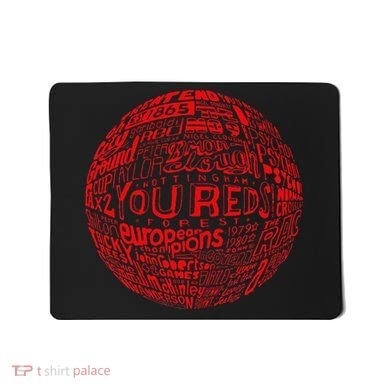 Nottingham Forest Red Typography Football Mousepad