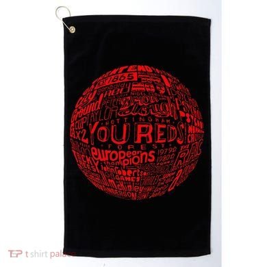 Nottingham Forest Red Typography Football Golf Towel