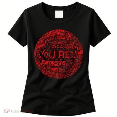 Nottingham Forest Red Typography Football Women's T-Shirt