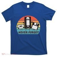Never Forget Retro Vintage Cassette Tape Vhs Floppy Disc 80s Gift T-Shirt thumb 0
